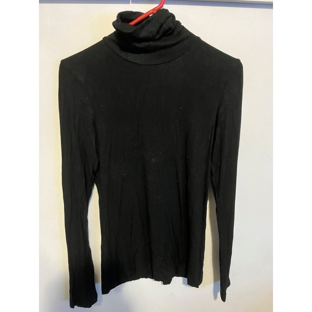 Black Turtleneck Long Sleeve Top